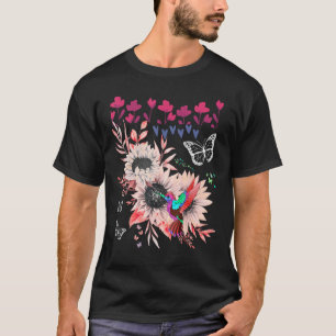 Camiseta Borboletas E Beija-flores Encontram O Jardim Butte