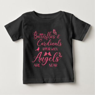 Camiseta Borboletas e cardeais aparecem quando o Angel está