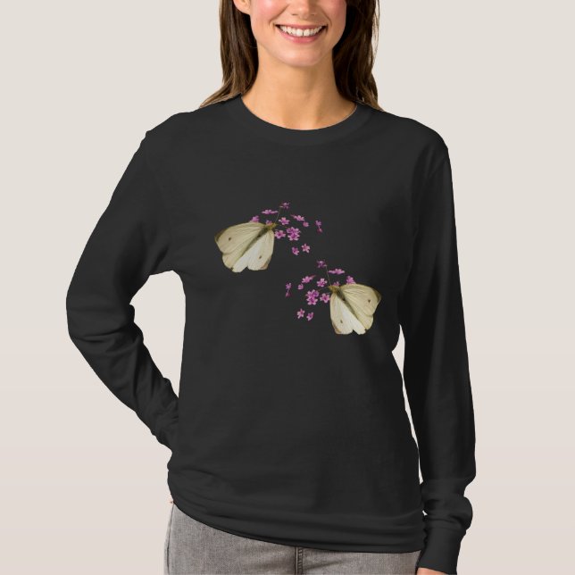 Camiseta Borboletas e flores (Frente)