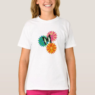 Camiseta Borboletas e Flores