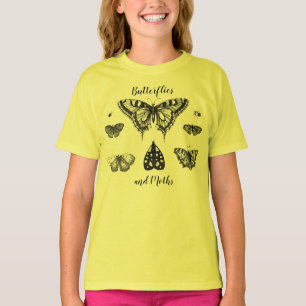 Camiseta Borboletas e Mariposas Impressão Vintage