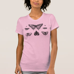 Camiseta Borboletas e Mariposas Impressão Vintage