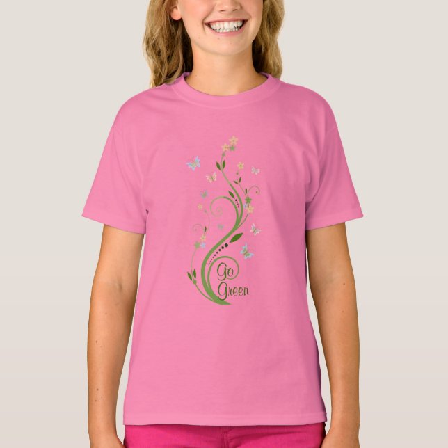 Camiseta Borboletas e Vinha Verde (Frente)