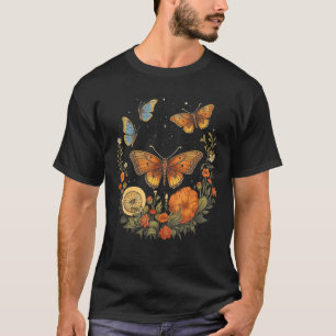 Camiseta Borboletas Estéticas Moon Motifs Button Com F