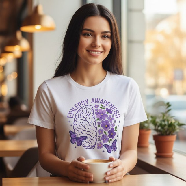 Camiseta Borboletas Florais Presente Conscientização sobre  (Criador carregado)