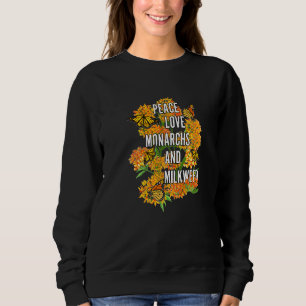 Camiseta Borboletas Monarcas E Milkweed Para Manteiga De Mu
