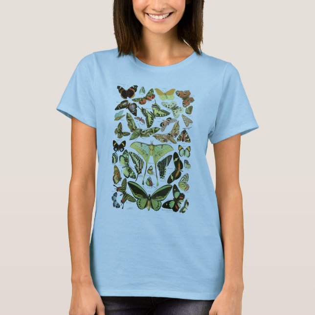 Camiseta Borboletas por Adolphe Millot (Frente)