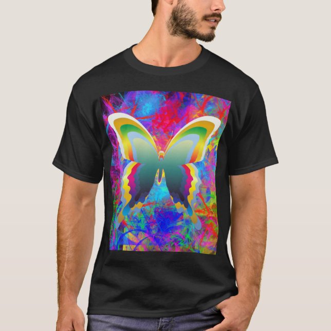 Camiseta Borboletas Psicodélicas (Frente)