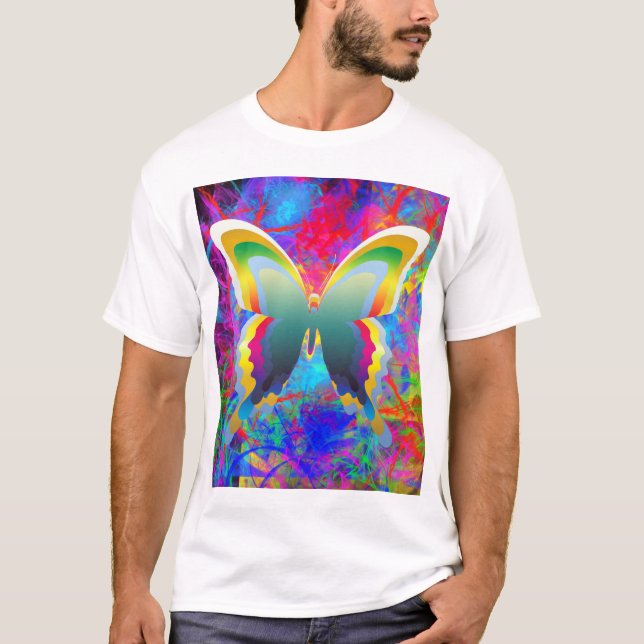 Camiseta Borboletas Psicodélicas (Frente)