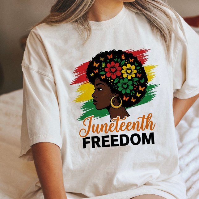 Camiseta Borboletas Rainha Negra da Liberdade do Juneteenth (Criador carregado)