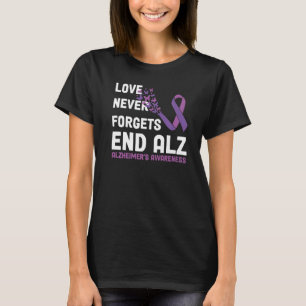 Camiseta Borboletas roxas de consciência de Alzheimer