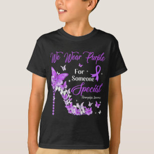 Camiseta Borboletas roxas vestidas Fibromialgia Sensibiliza