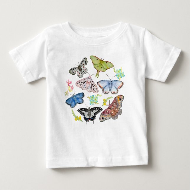 Camiseta Borboletas Sonhos Aquarela (Frente)