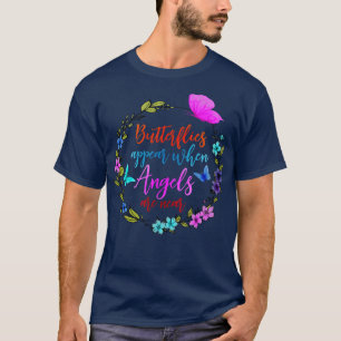 Camiseta borboletas surgem quando anjos estão próximos