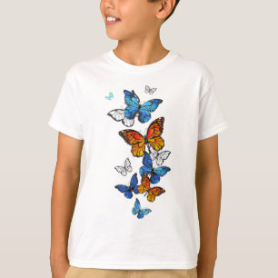Camiseta Borboletas voadoras Morpho e Monarca