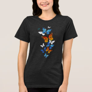 Camiseta Borboletas voadoras Morpho e Monarca