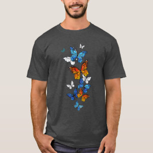 Camiseta Borboletas voadoras Morpho e Monarca