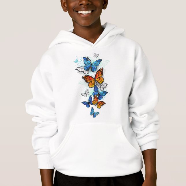Camiseta Borboletas voadoras Morpho e Monarca (Frente)