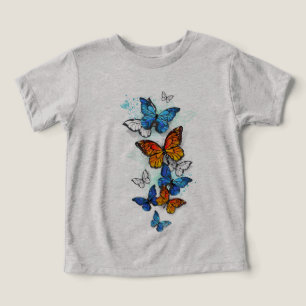 Camiseta Borboletas voadoras Morpho e Monarca