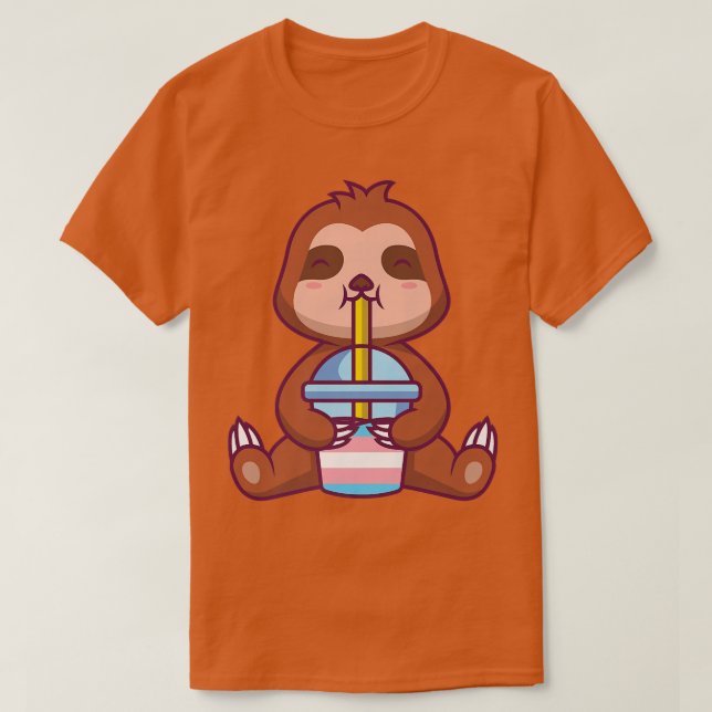 Camiseta borbulha de preguiça transgênero chá transgênero b (Frente do Design)