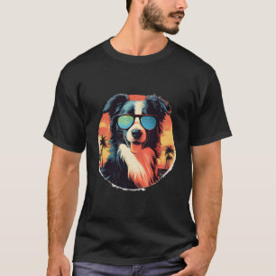 Camiseta Borda Collie Dog Men Mulheres Crianças