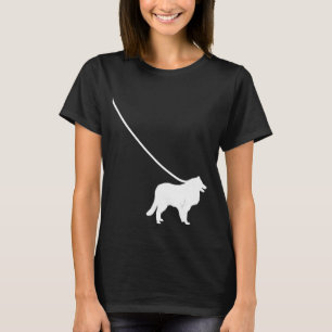 Camiseta Borda Collie em um Cachorro Lixeira Mãe Pai Pet Cu
