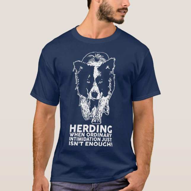 Camiseta Borda Collie Funny Herding Breed (Frente)
