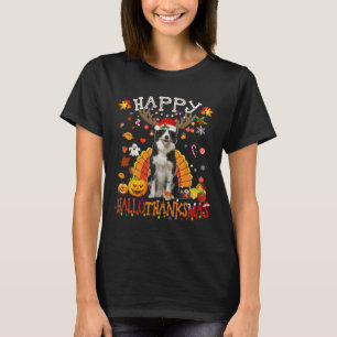 Camiseta Borda Collie Halloween Cachorro Feliz