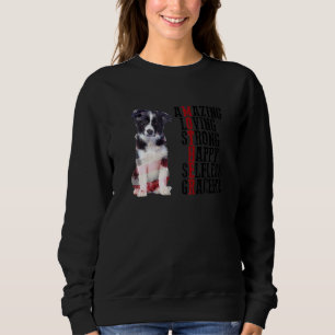 Camiseta Borda Collie Incrível Adorando Forte e Feliz