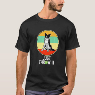 Camiseta Borda Collie Mamãe Engraçado Jogá-La Fronteira Col