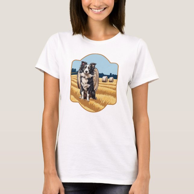 Camiseta Borda Collie na Fazenda (Frente)