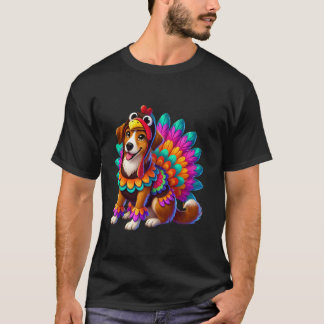 Camiseta Borda Collie Turquia Engraçado Dia de Ação de Graç