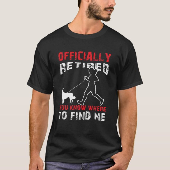 Camiseta Borda Corrida aposentada Collie Dog Walker Jogger  (Frente)