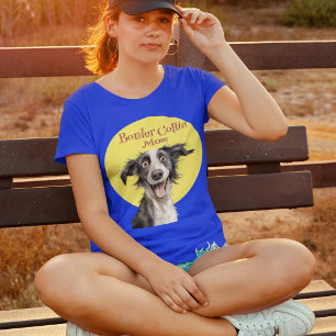Camiseta Borda de Cachorro Esbranquiçada Collie Mãe