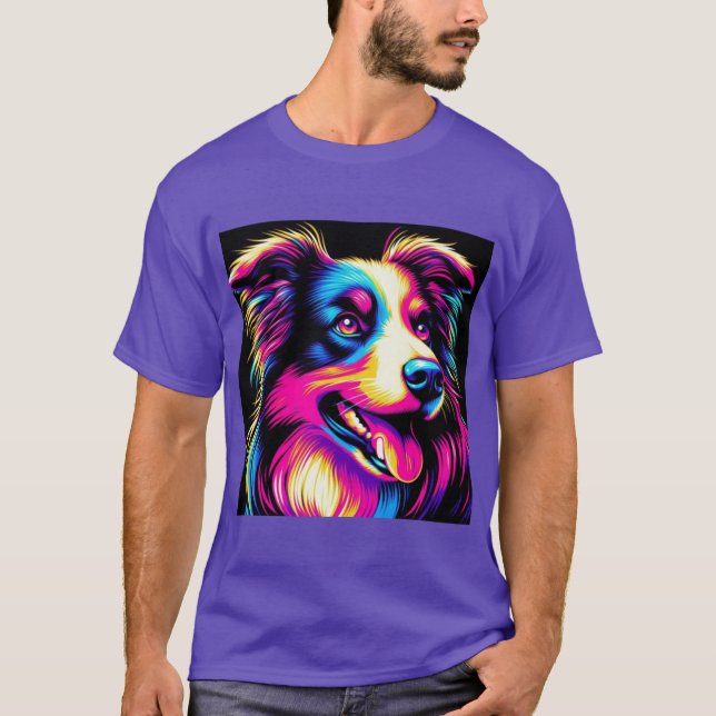 Camiseta borda fofa callie retrô (Frente)