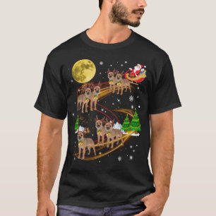 Camiseta Borda Terrier Reindeer Papais noeis de Marinheiro