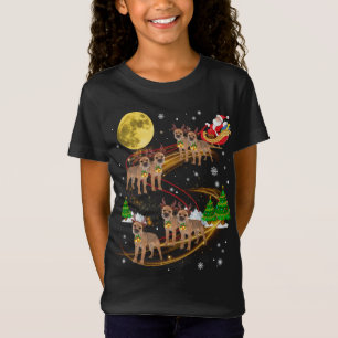 Camiseta Borda Terrier Reindeer Papais noeis de Marinheiro