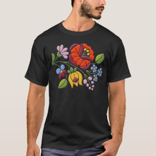 Camiseta Bordado de Kalocsa - arte popular húngara