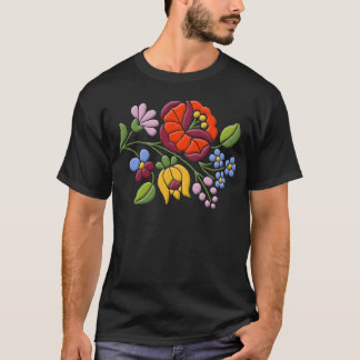 Camiseta Bordado de Kalocsa - arte popular húngara
