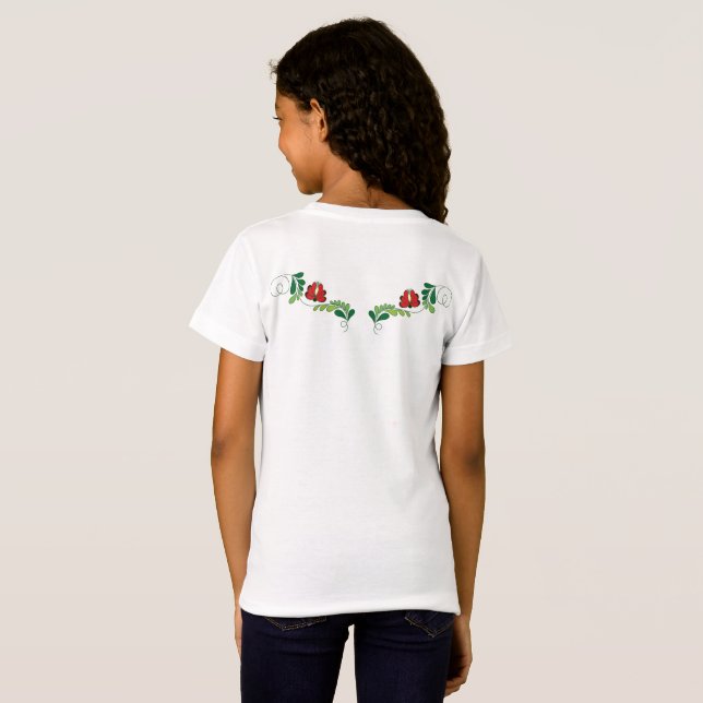 Camiseta Bordado de Matyo Floral (Parte Traseira Completa)