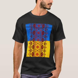 Camiseta Bordado De Thread Padrão Étnico Folk Ucraniano Ou