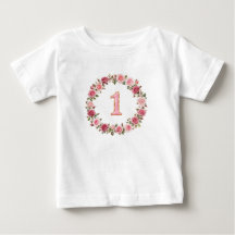 Bordado Dourado Número 1 Design Elegante Rosa