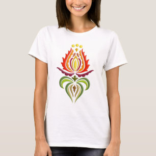 Camiseta Bordado extravagante do envoltório - arte popular