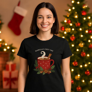 Camiseta Bordado russo Cacau de Natal com canela