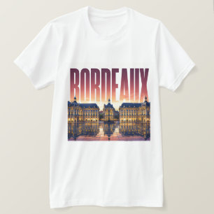 Camiseta Bordeaux França Viagem Frente de Rio Histórico Ele