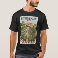 Bordeaux France Vineyard Viagem Art Vintage