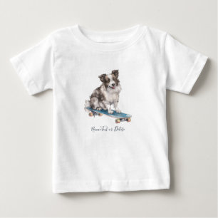 Camiseta Border Collie Aquarela