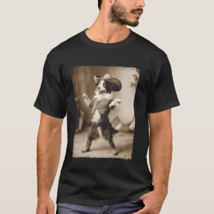 Camiseta Border Collie Cão Cowboy