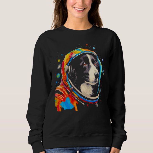 Camiseta Border Collie Dog  Astronaut (Frente)