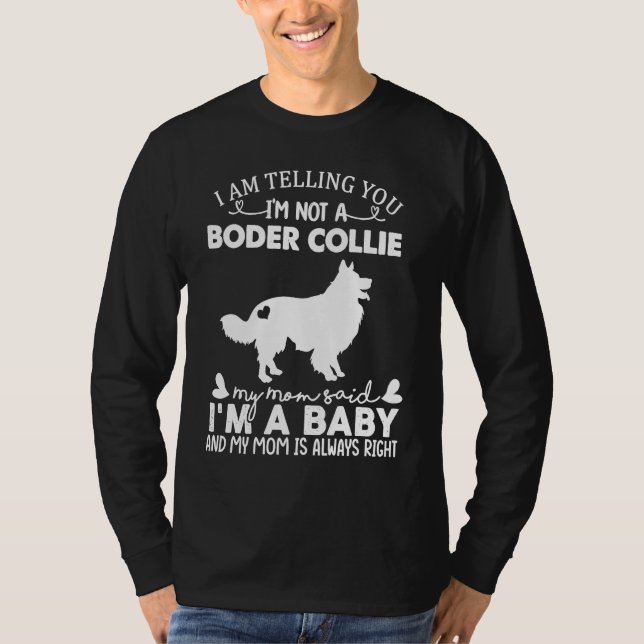 Camiseta Border Collie Dog   For Women Mom Mama Dog (Frente)